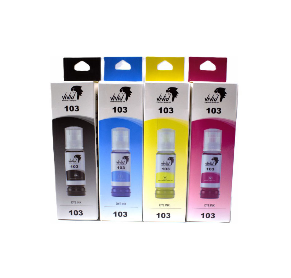 Vivid Epson 103 Muadil Vivid Mürekkep Seti (Tüm Renkler)